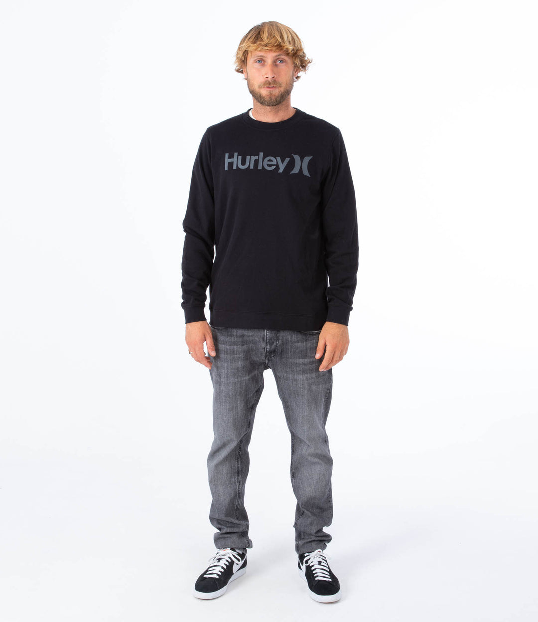 Hurley Sweatshirt crew neck men - O&O Black G 