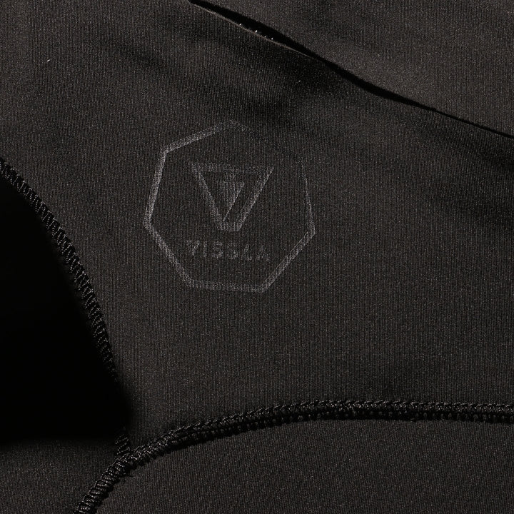 VISSLA 7 SEAS 5/4 FULL CHEST ZIP BLACK WETSUIT 