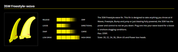 Fin K4 3SW Freestyle-Wave (Super Stiff) 