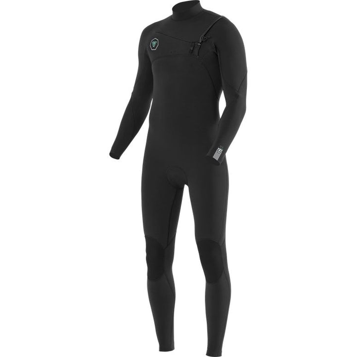 VISSLA 7 SEAS 5/4 FULL CHEST ZIP BLACK WETSUIT 