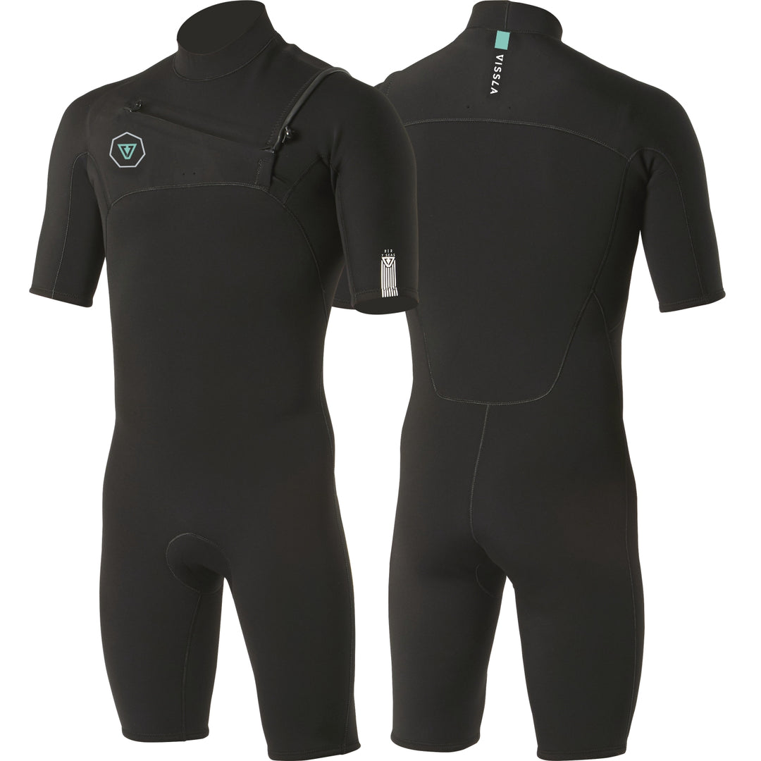 VISSLA 7 SEAS 2/2 SPRING SUIT BLACK WETSUIT 